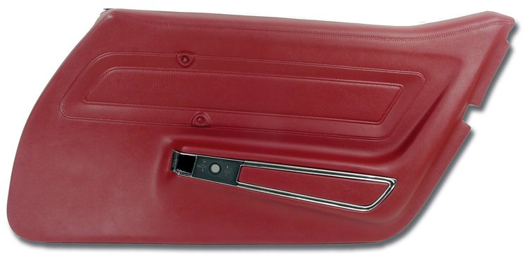 442431 Door Panel, 1973-1975 Chevy Corvette, Oxblood Standard Right/Passenger
