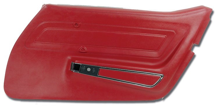 442434 Door Panel, 1976-1976 Chevy Corvette, Firethorn Standard Right/Passenger