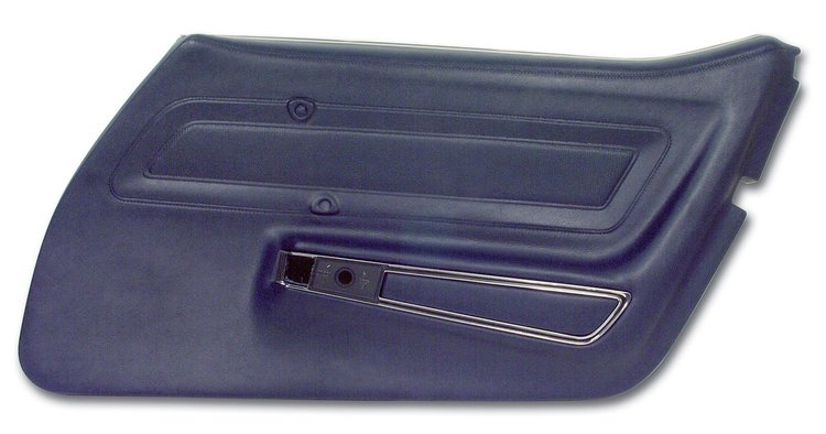 442443 Door Panel, 1973-1975 Chevy Corvette, Dark Blue Standard Right/Passenger