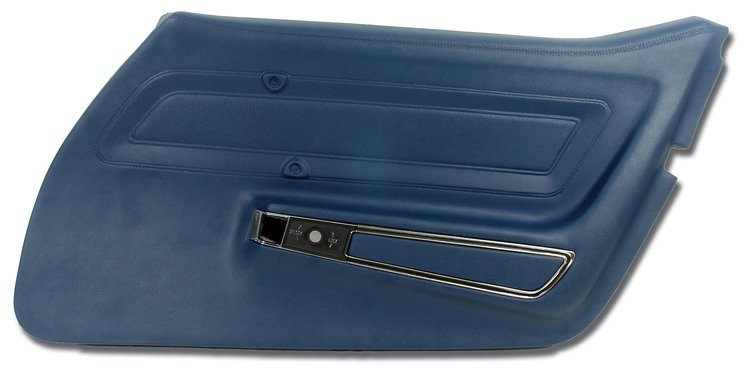 442447 Door Panel, 1971-1972 Chevy Corvette, Royal Blue Standard Right/Passenger