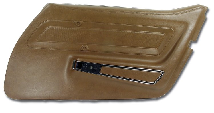 442453 Door Panel, 1970-1972 Chevy Corvette, Dark Saddle Standard Right/Passenger