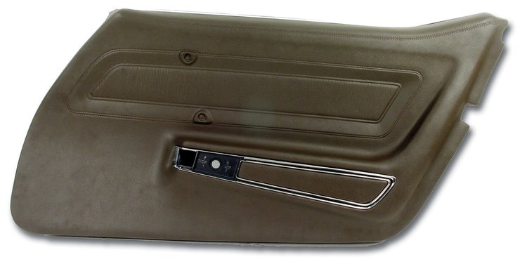 442455 Door Panel, 1976-1976 Chevy Corvette, Dark Brown Standard Right/Passenger