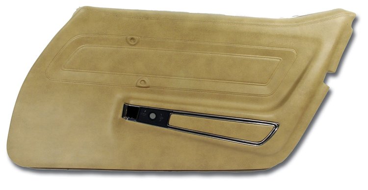 442457 Door Panel, 1976-1976 Chevy Corvette, Buckskin Standard Right/Passenger