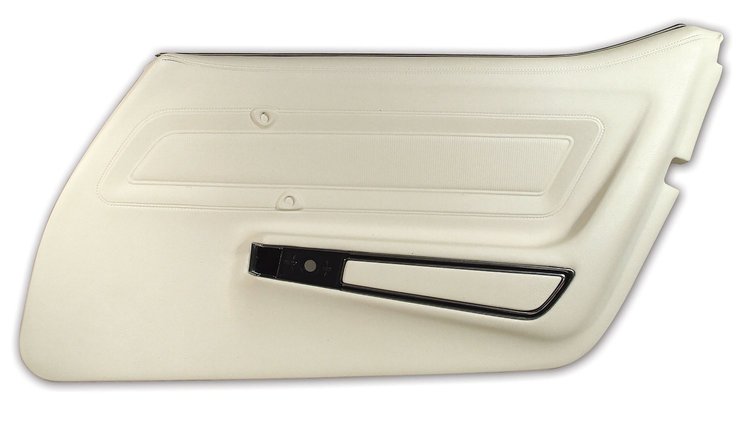 442476 Door Panel, 1976-1976 Chevy Corvette, White Standard Right/Passenger