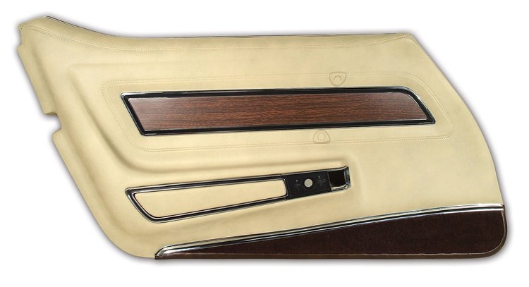 442516 Door Panel, 1974-1975 Chevy Corvette, Neutral Deluxe Left/Driver