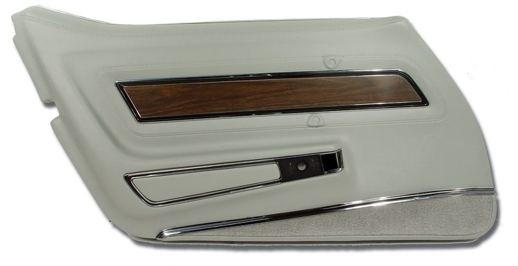 442567 Door Panel, 1976-1976 Chevy Corvette, Smoke Deluxe Left/Driver, Smoke, Vinyl