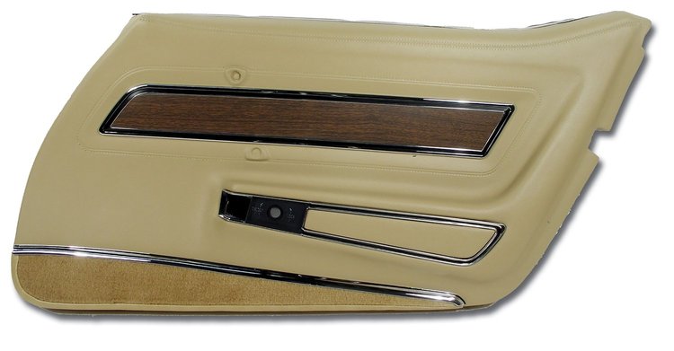 442615 Door Panel, 1970-1972 Chevy Corvette, Light Saddle Deluxe Right/Passenger