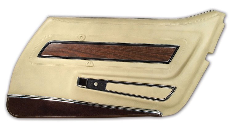 442616 Door Panel, 1974-1975 Chevy Corvette, Neutral Deluxe Right/Passenger