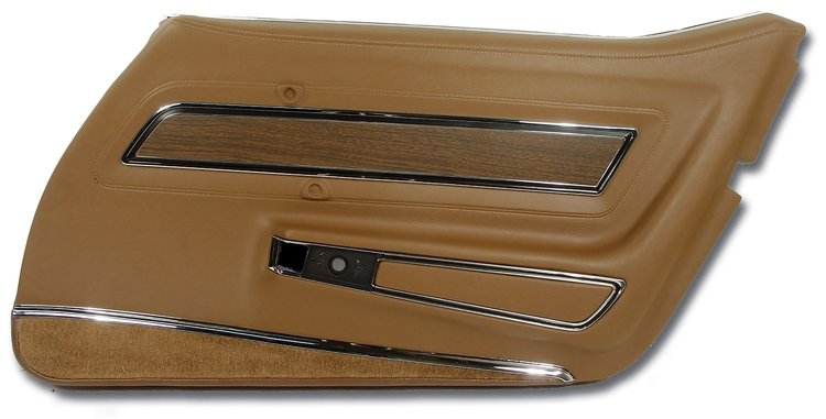 442623 Door Panel, 1973-1973 Chevy Corvette, Dark Saddle Deluxe Right/Passenger