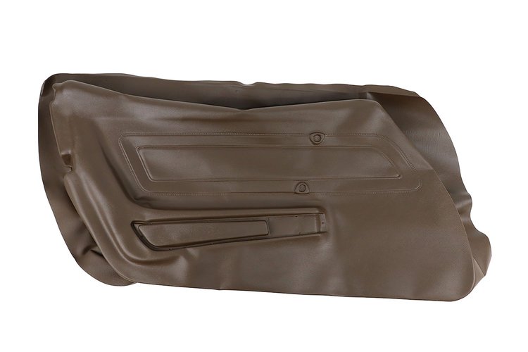 442755 Door Panel Skin, 1977-1977 Chevy Corvette, Dark Brown Left/Driver