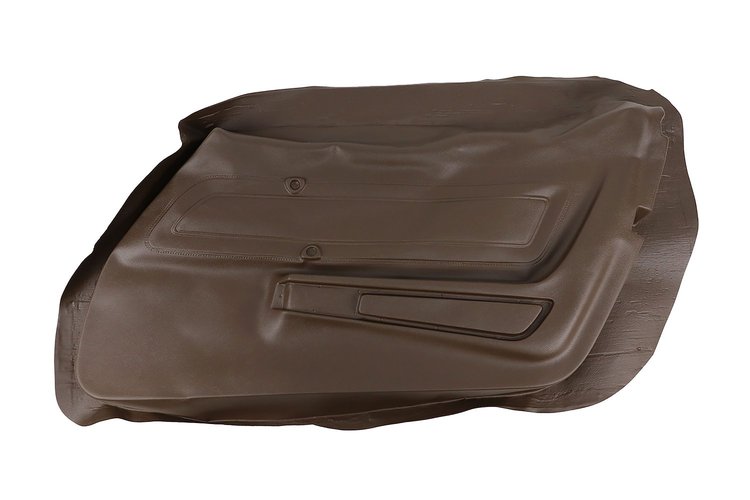 442855 Door Panel Skin, 1977-1977 Chevy Corvette, Dark Brown Right/Passenger