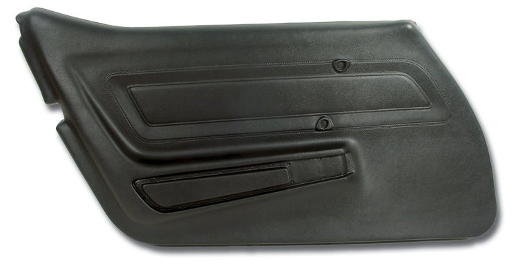 442920 Door Panel, 1977-1977 Chevy Corvette, Black, Left/Driver