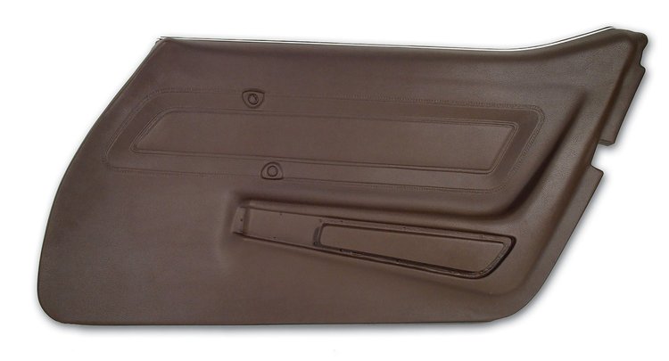 443055 Door Panel, 1977-1977 Chevy Corvette, Dark Brown Right/Passenger