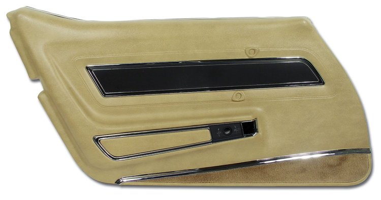 443157 Door Panel, 1977-1977 Chevy Corvette, Buckskin Deluxe Left/Driver