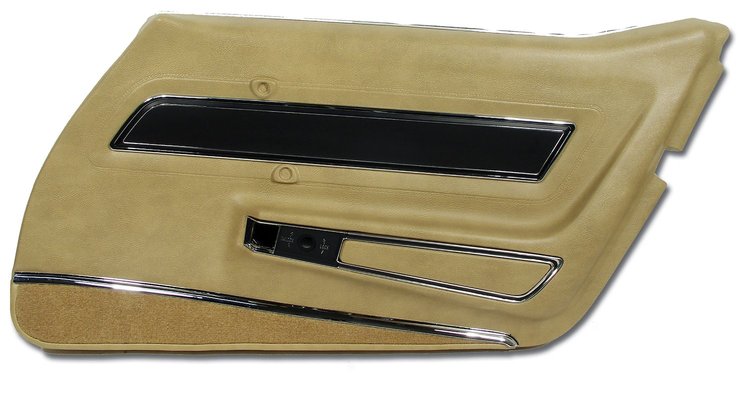 443257 Door Panel, 1977-1977 Chevy Corvette, Buckskin Deluxe Right/Passenger
