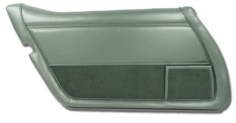 443359 Door Panel, 1982-1982 Chevy Corvette, Silvergreen Left/Driver