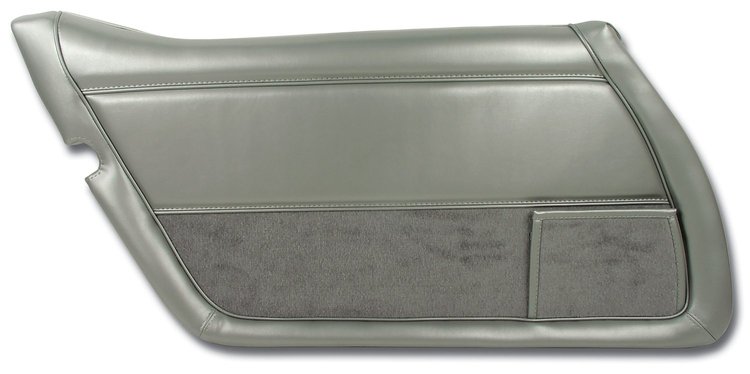 443364 Door Panel, 1981-1981 Chevy Corvette, Silver Left/Driver