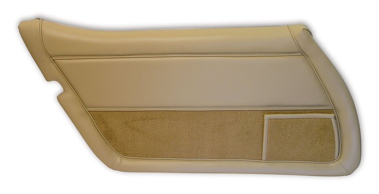 4433A3 Door Panel, 1978-1980 Chevy Corvette, Doeskin Left/Driver, Doeskin W/Dark Doeskin Carpet, Vinyl