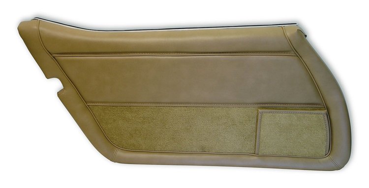 4433A5 Door Panel, 1981-1982 Chevy Corvette, Camel Left/Driver, Eckler's Camel, Vinyl