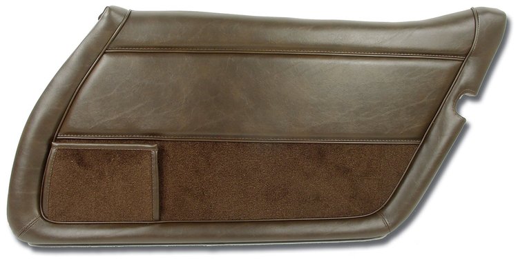 443455 Door Panel, 1978-1978 Chevy Corvette, Dark Brown Right/Passenger