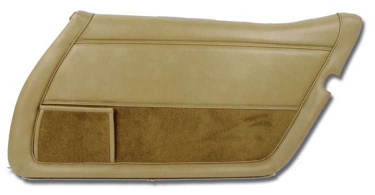 443458 Door Panel, 1981-1982 Chevy Corvette, Camel Right/Passenger, Camel, Vinyl