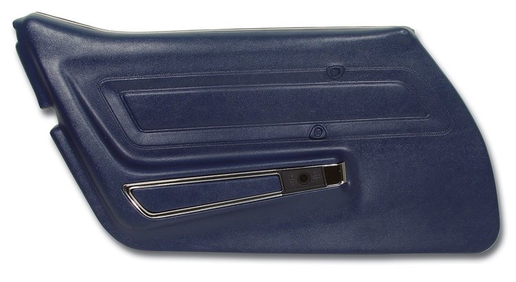 443545 Door Panel, 1977-1977 Chevy Corvette, Dark Blue Standard Left/Driver