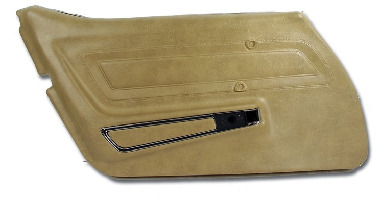 443557 Door Panel, 1977-1977 Chevy Corvette, Buckskin Standard Left/Driver
