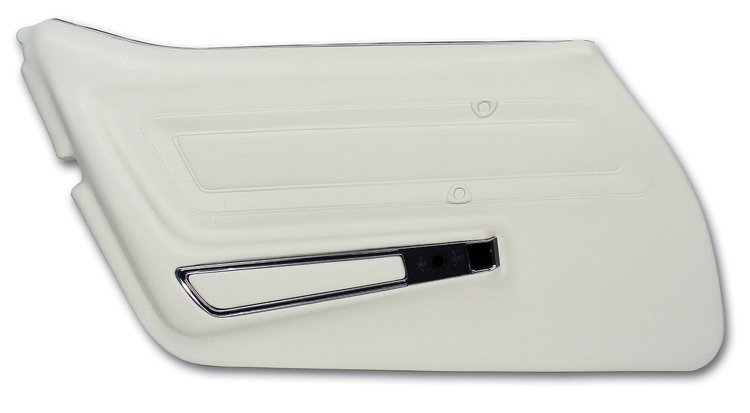 443576 Door Panel, 1977-1977 Chevy Corvette, White Standard Left/Driver