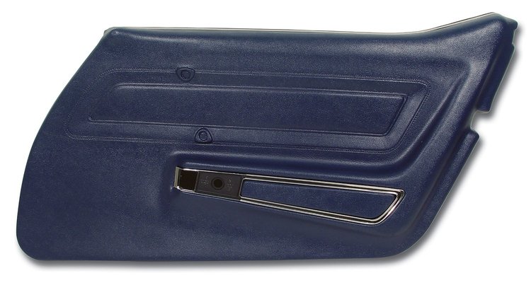 443645 Door Panel, 1977-1977 Chevy Corvette, Dark Blue Standard Right/Passenger