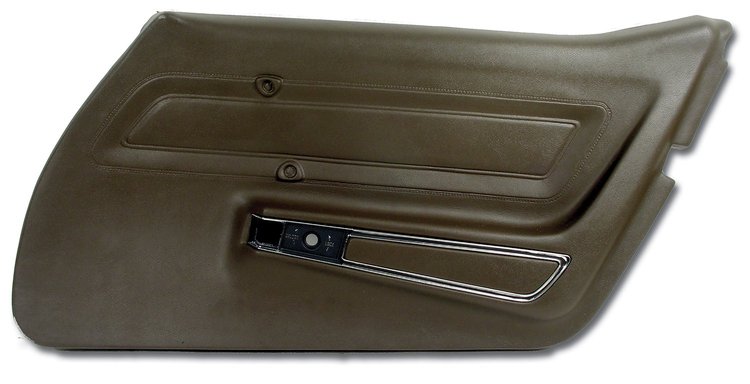 443655 Door Panel, 1977-1977 Chevy Corvette, Dark Brown Standard Right/Passenger