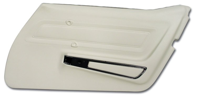 443676 Door Panel, 1977-1977 Chevy Corvette, White Standard Right/Passenger