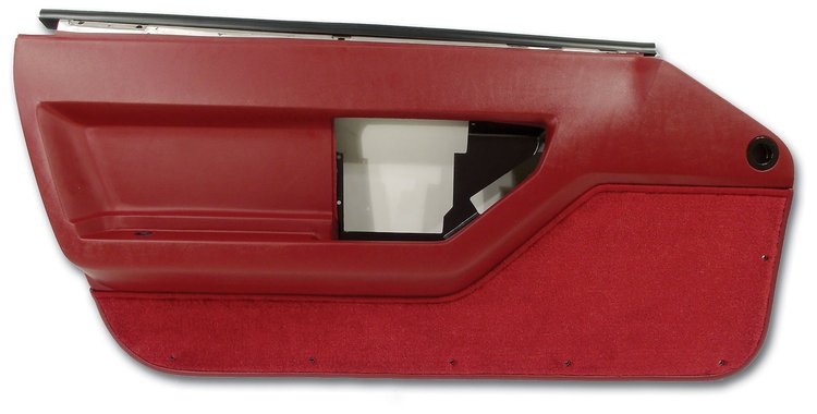 444027 Door Panel, 1984-1985 Chevy Corvette, Red Left/Driver