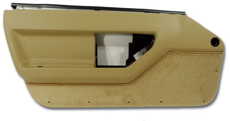444072 Door Panel, 1984-1987 Chevy Corvette, Saddle Left/Driver