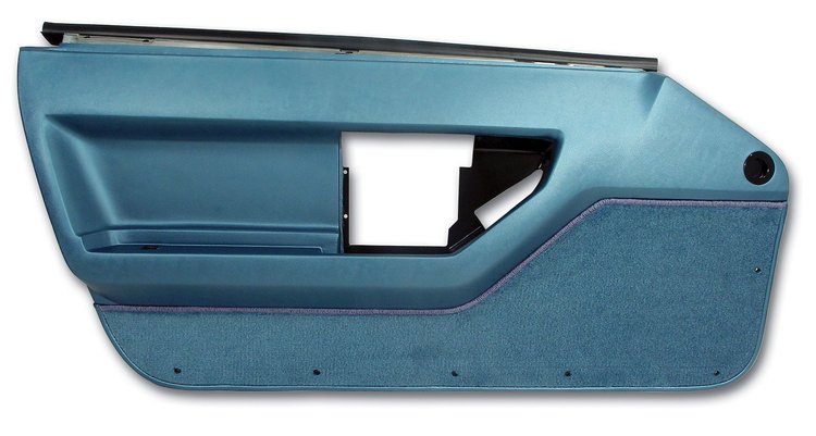 444074 Door Panel, 1986-1989 Chevy Corvette, Blue, Left/Driver