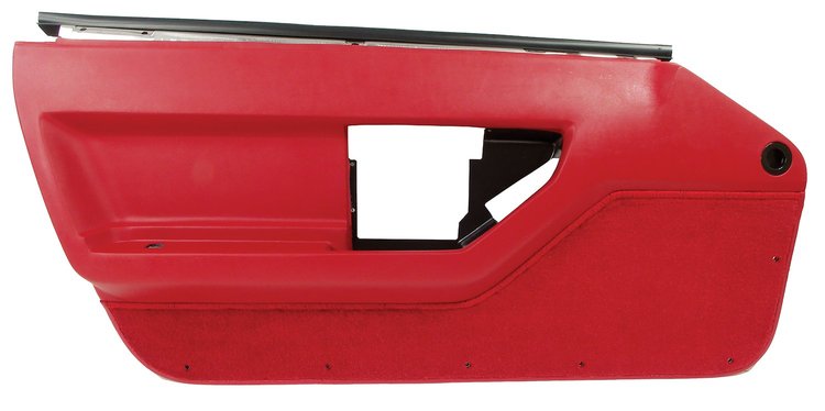 444075 Door Panel, 1986-1989 Chevy Corvette, Red Left/Driver