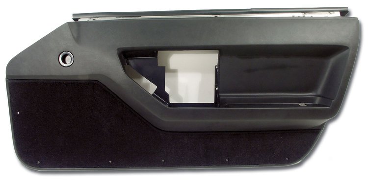 444120 Door Panel, 1984-1989 Chevy Corvette, Black, Right/Passenger
