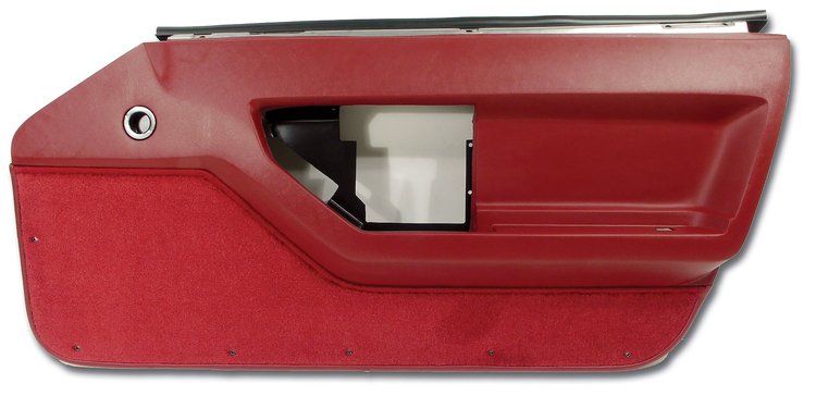 444127 Door Panel, 1984-1985 Chevy Corvette, Red Right/Passenger