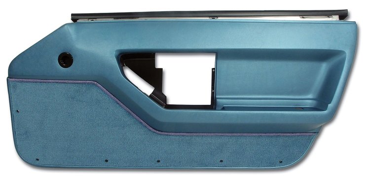 444174 Door Panel, 1986-1989 Chevy Corvette, Blue, Right/Passenger
