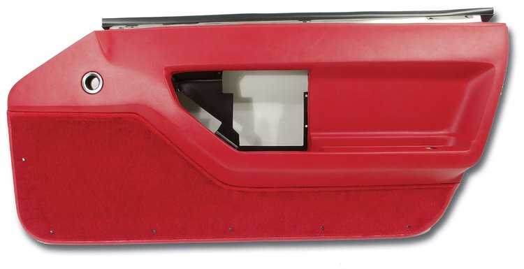 444175 Door Panel, 1986-1989 Chevy Corvette, Red Right/Passenger
