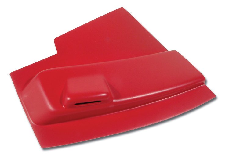 444630 Radio Side Panel, 1965-1966 Chevy Corvette, Red Left/Driver W/out Power Antenna