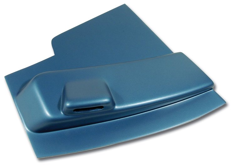 444640 Radio Side Panel, 1965-1966 Chevy Corvette, Bright Blue Left/Driver W/out Power Antenna