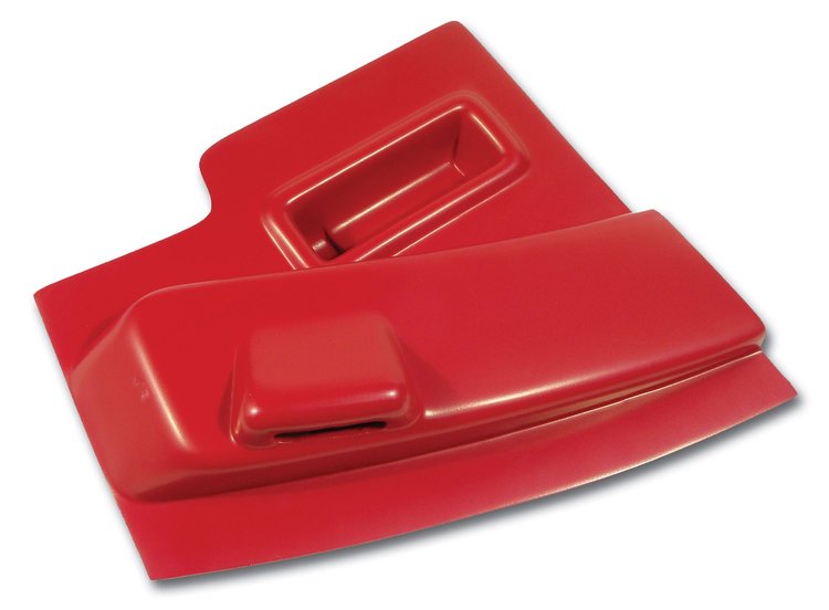 444730 Radio Side Panel, 1967-1967 Chevy Corvette, Red Left/Driver