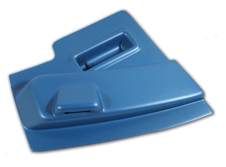 444740 Radio Side Panel, 1967-1967 Chevy Corvette, Bright Blue Left/Driver