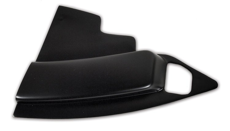 444820 Radio Side Panel, 1963-1967 Chevy Corvette, Black, Right/Passenger 67 W/Air Conditioner