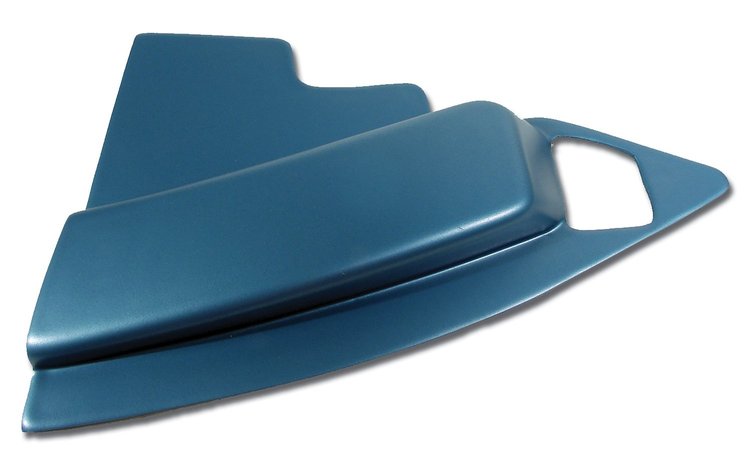 444840 Radio Side Panel, 1965-1967 Chevy Corvette, Bright Blue Right/Passenger 67 W/Air Conditioner