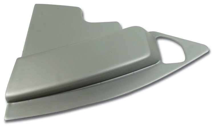 444861 Radio Side Panel, 1965-1966 Chevy Corvette, Silver Right/Passenger