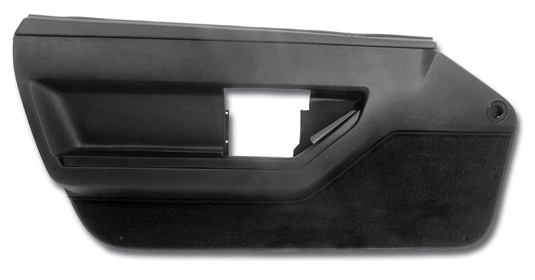 445020 Door Panel, 1984-1989 Chevy Corvette, Black, Deluxe Coupe Left/Driver