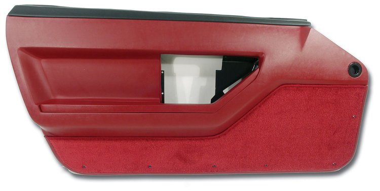 445027 Door Panel, 1984-1985 Chevy Corvette, Red Deluxe Coupe Left/Driver