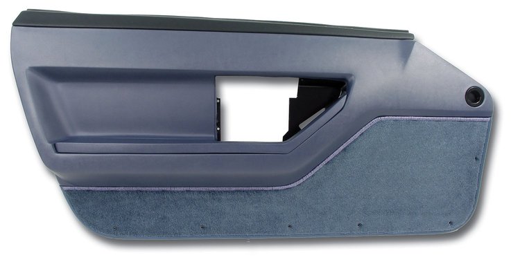 445070 Door Panel, 1984-1985 Chevy Corvette, Blue Deluxe Coupe Left/Driver