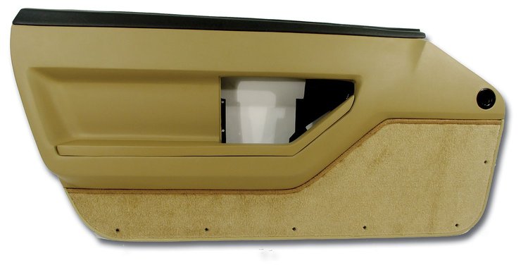 445072 Door Panel, 1984-1987 Chevy Corvette, Saddle Deluxe Coupe Left/Driver